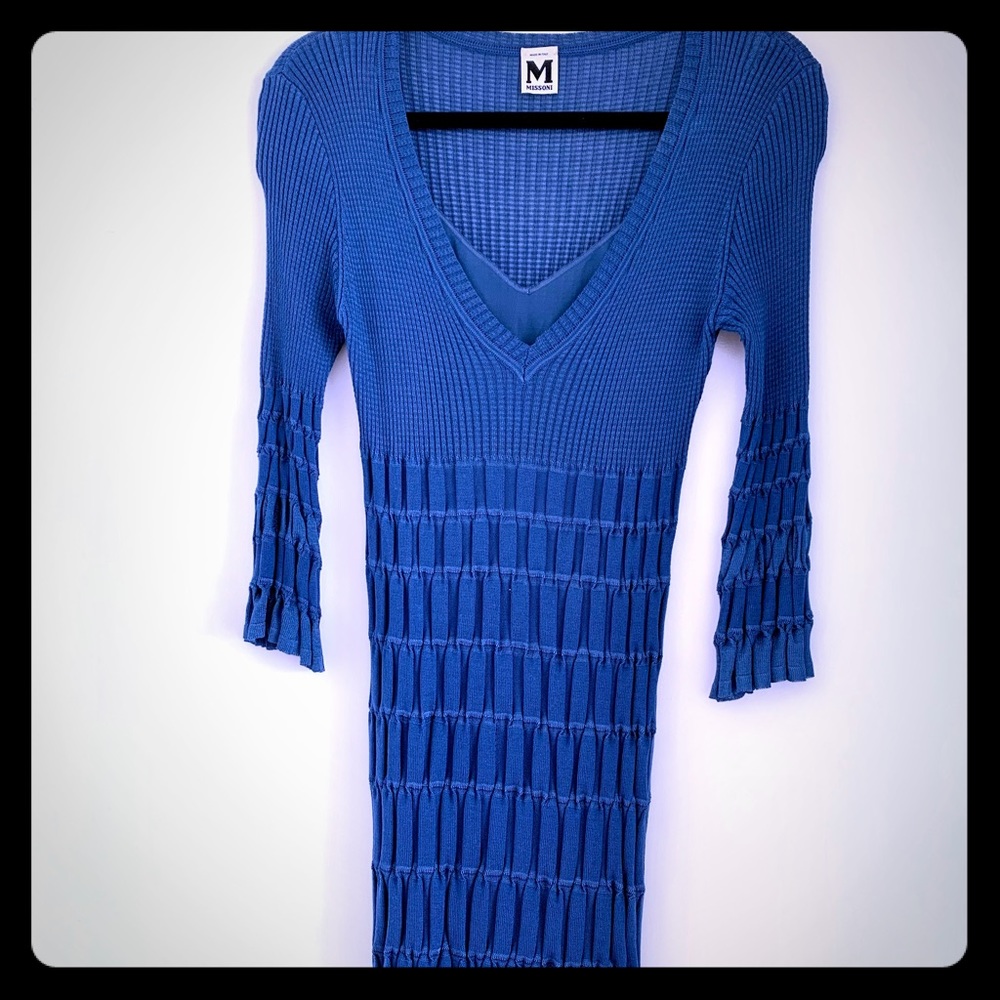 Missoni blue ribbed dress